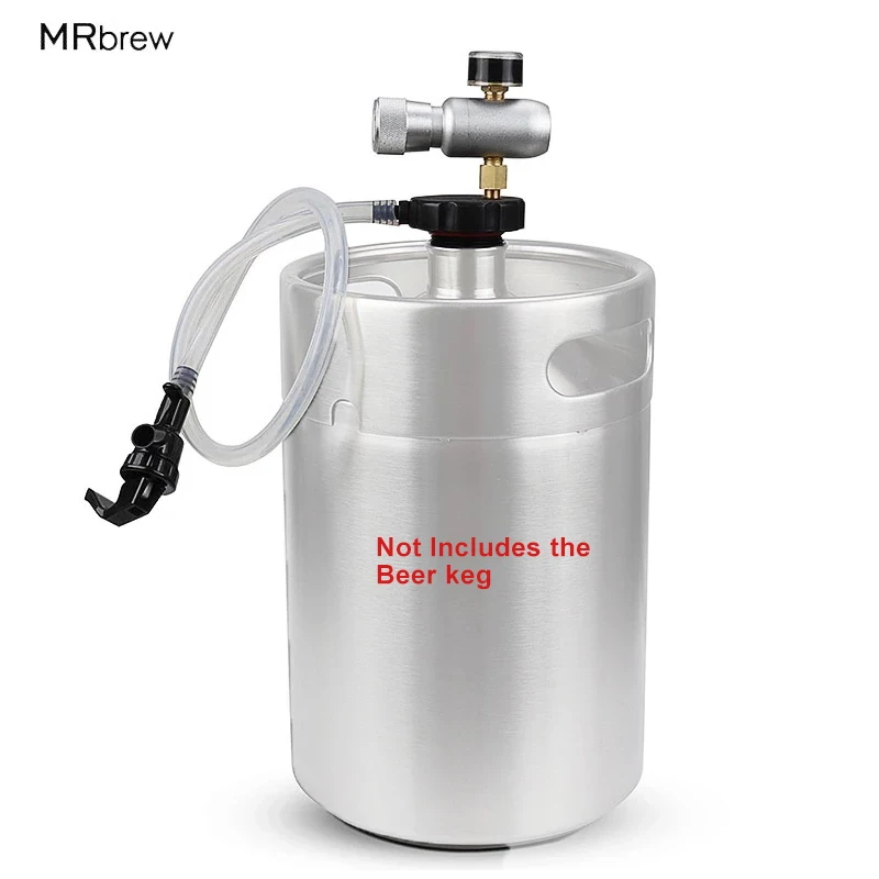 Portable Plastic Mini Keg Spear Mini Growler Tap Kit Beer/Wine Dispenser With Picnic Faucet Co2 Regulator 60psi For Party