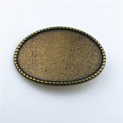 DIY Leathercraft Hardware Oval Rope Blanks Plate  Buckle Antique Brass Plated Finsh 38mm Accessories For Leather Metal Buckle
