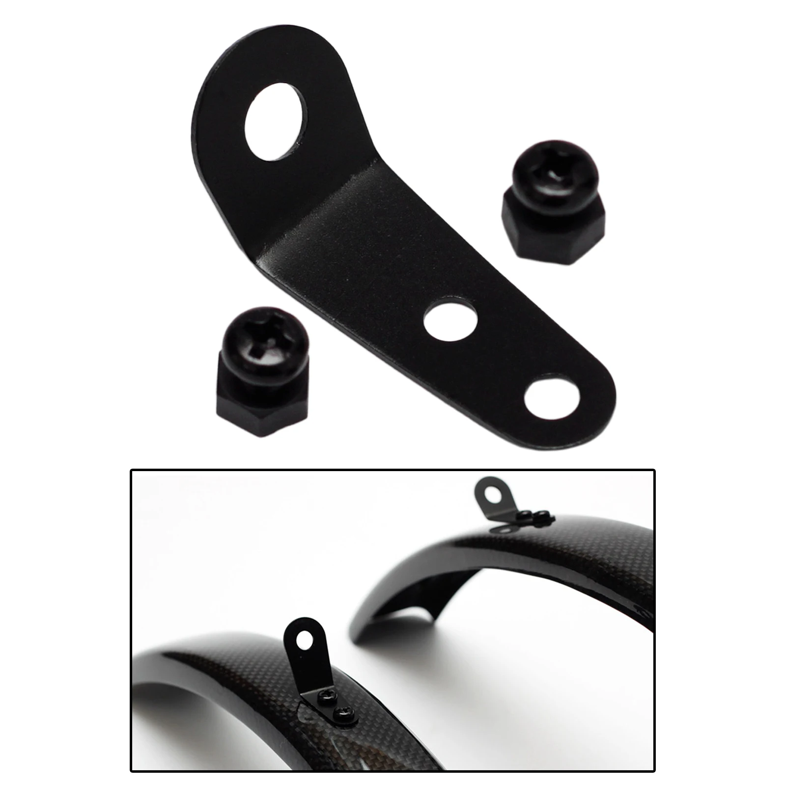 Folding Bike Mudguard Lug Folded Up Bicycle Mud Guard Hooks with Nylon Nuts Fender Hanger Nuts Hanging Holder