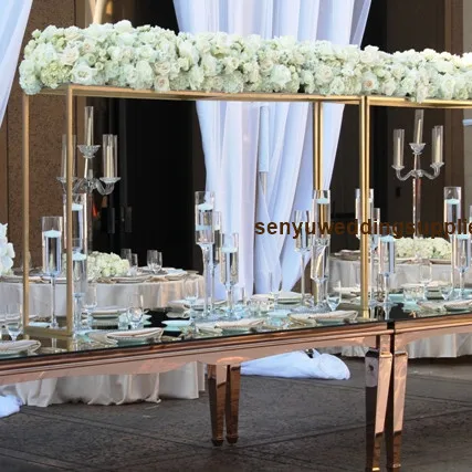 6pcs New style big Wedding Banquet Party square Metal Mesh Flowers Backdrop Arch Decoration for wedding table decor senyu01183