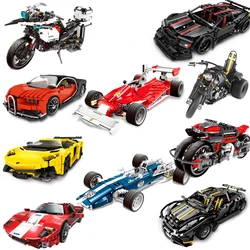 New Xingbao Creative Car Series Racing Car Off-road Motorcycle Sets Building Blocks MOC Bricks Car Model Kits Boy Toys Kid Gifts