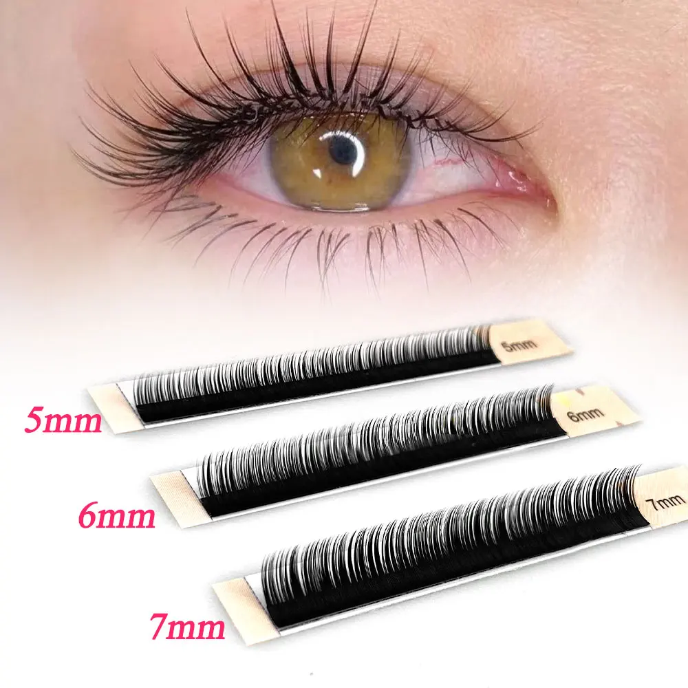 Abonnie Bottom Brown Lower Lashes 5mm 6mm 7mm Short Synthetic Mink Individual Eyelash Extension Lower Eyebrow Lashes Makeup