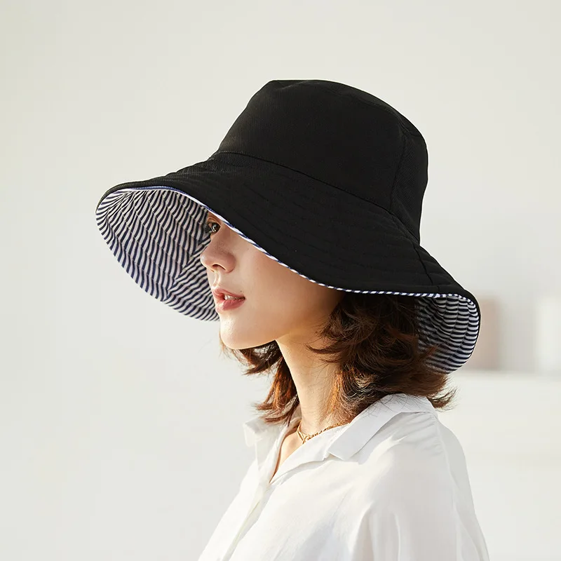 K174 Bucket Hat Doppelseitiger Panama-Hut Damen Bucket Hat Panama Sombrero Sommer Anti-UV Sonnenschutz Sonnenhut Sonnenschutzkappe – Detail 6