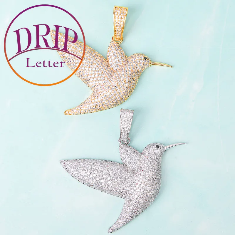 

No Chain Bird Pigeon Pendant Gold Color Women Hip Hop Jewelry