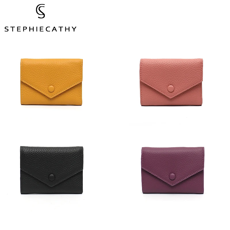 SC Genuine Leather Wallet For Women Functional Multi Card Coin Cash Anti-Theft Purses For Ladies Cowhide Practical Design