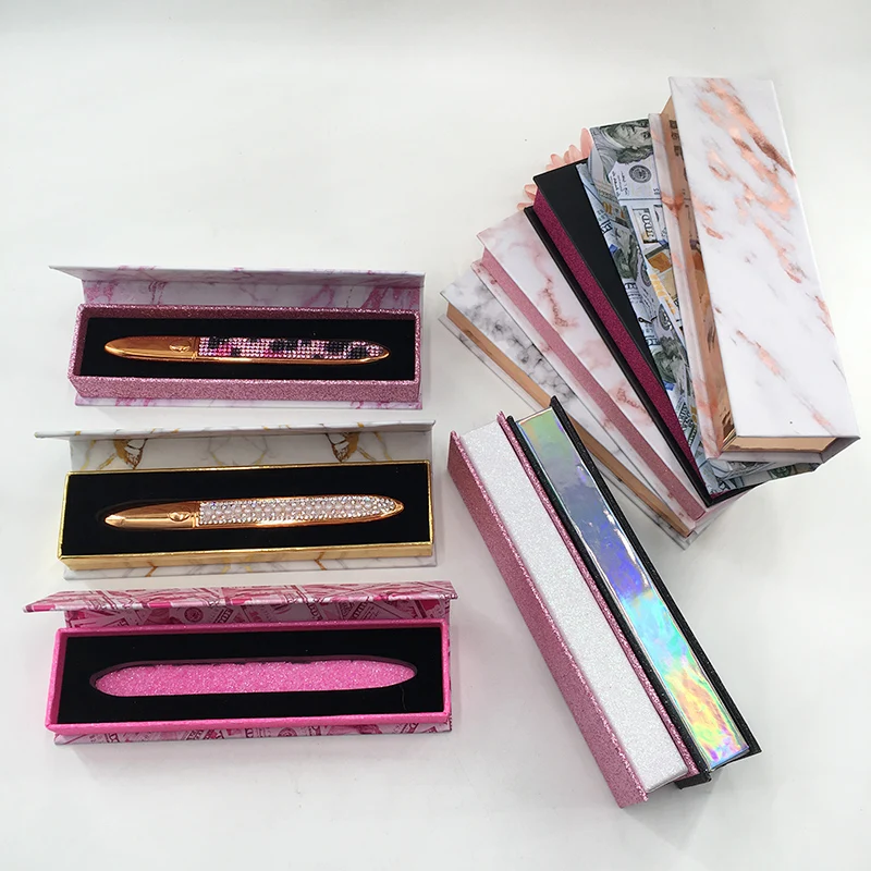 10pcs Rectangle Magnetic Empty Paper Packaging Box for Eyelash Adhesive Eyeliner Pen Custom Packaging Box