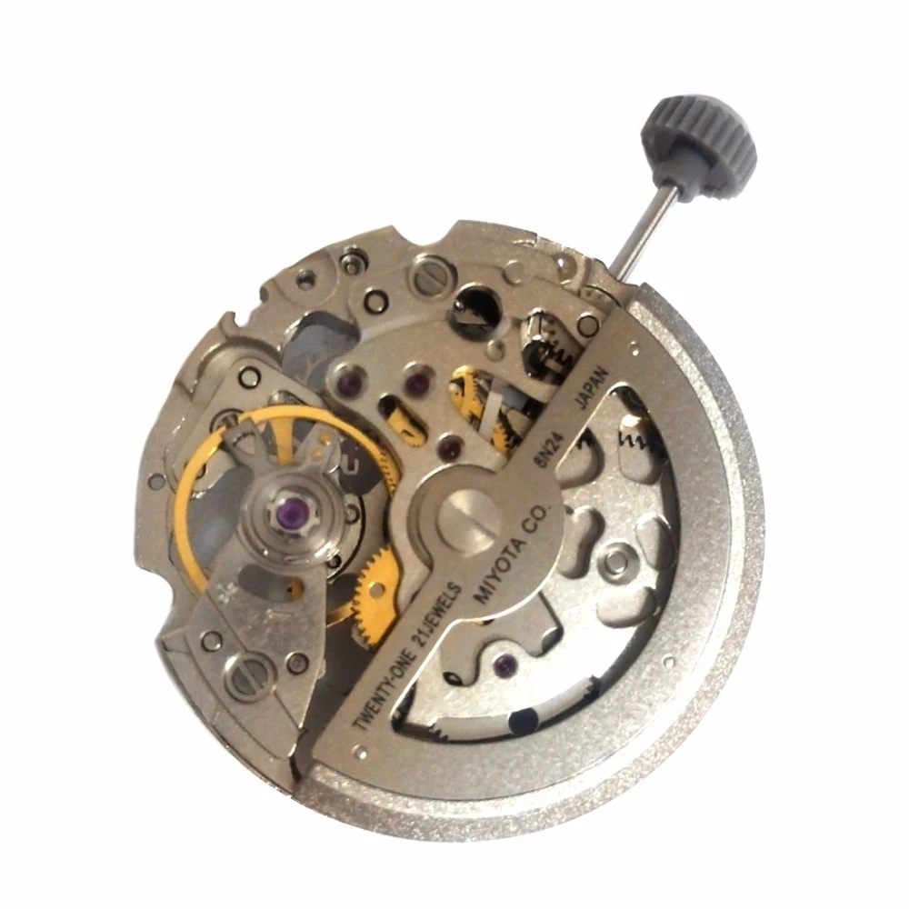 Miyota 8N24 Automatic Mechanical Skeleton Movement 21 Jewels Japan Made