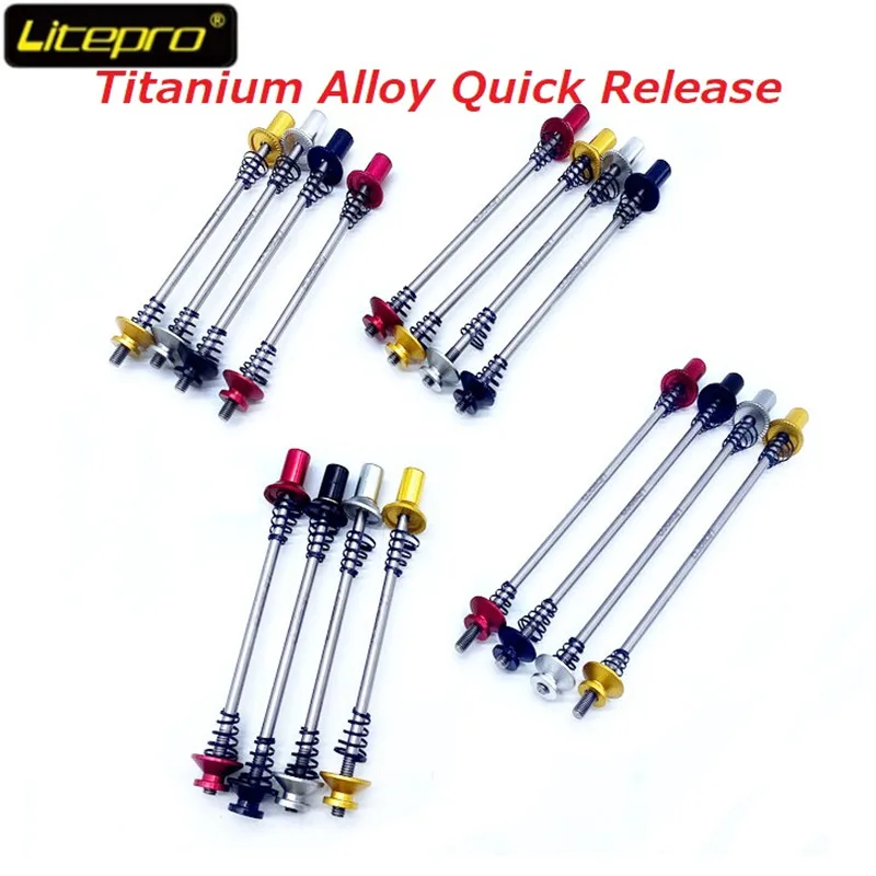 Titanium Alloy Quick Release 74mm 85mm 100mm 130mm 135mm MTB Road Bicycle For Brompton Folding Bike Wheelset Hub Locking Bar