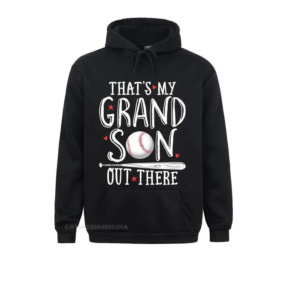 

Hoodies That's My Grandson Out There Baseball Hoodie Catcher Men Autumn Long Sleeve Men's Sweatshirts Design Clothes Popular