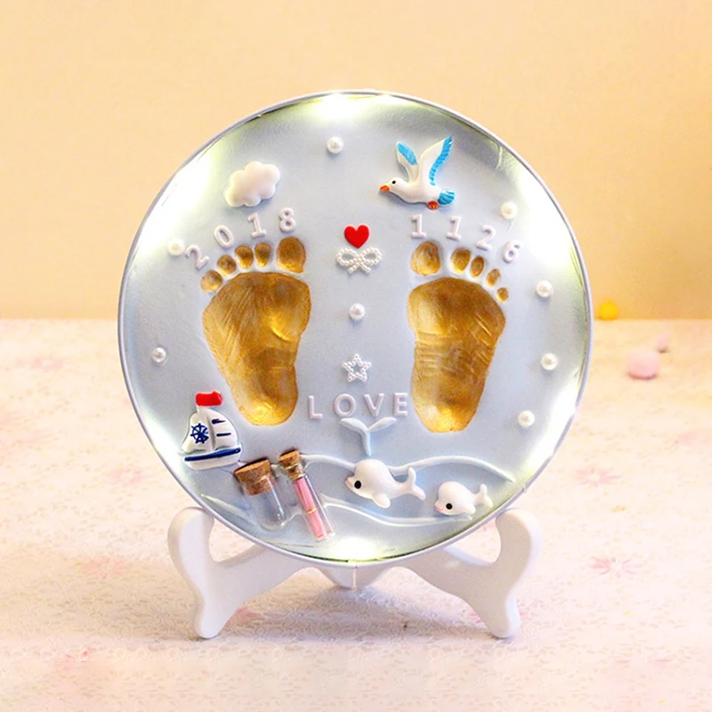 Baby Hand Print and Foot Print Mold Set, DIY Souvenirs, Hundred Days Gift