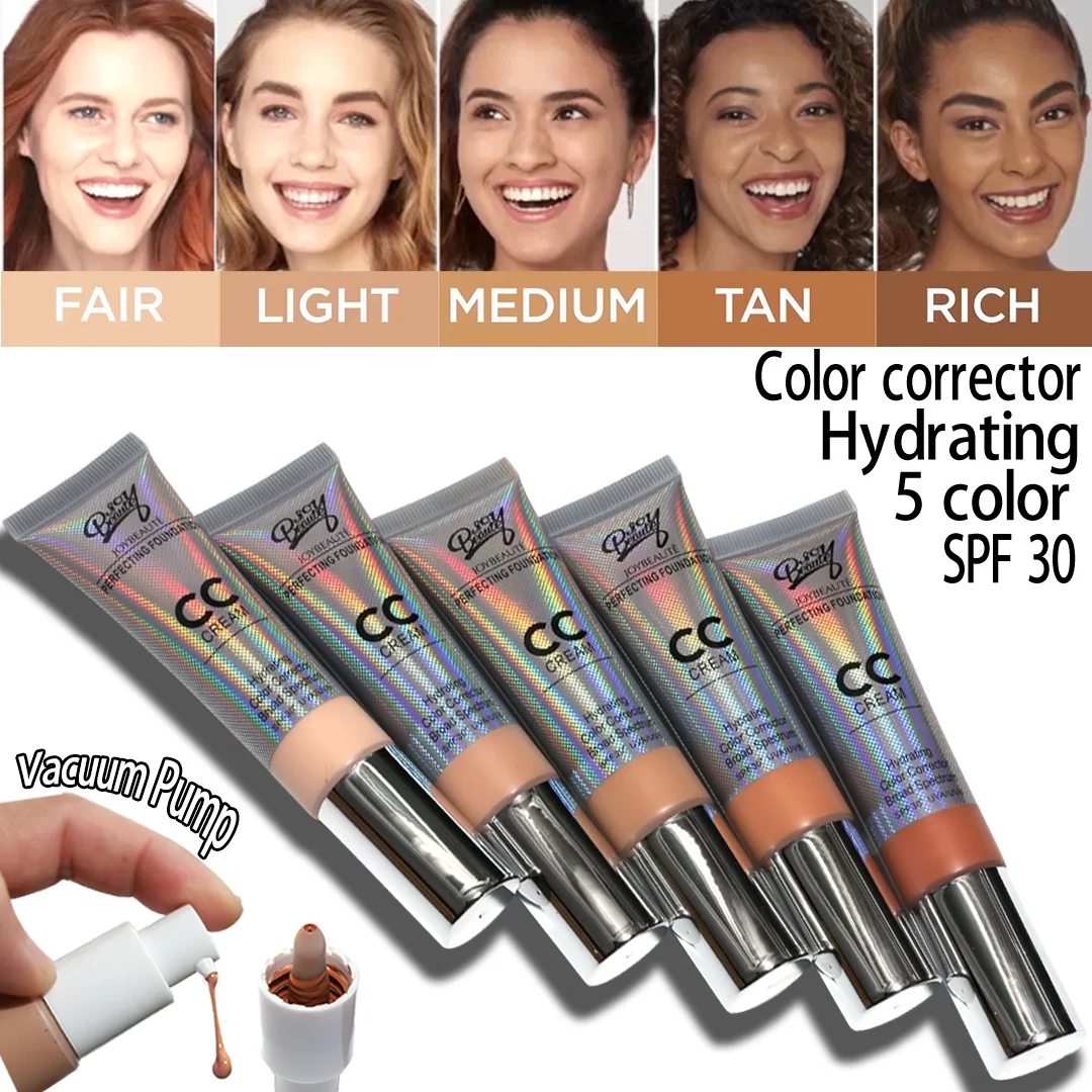 New Soft Matte Color Corrector Full Coverage CC Cream Makeup Foundation Hydrating