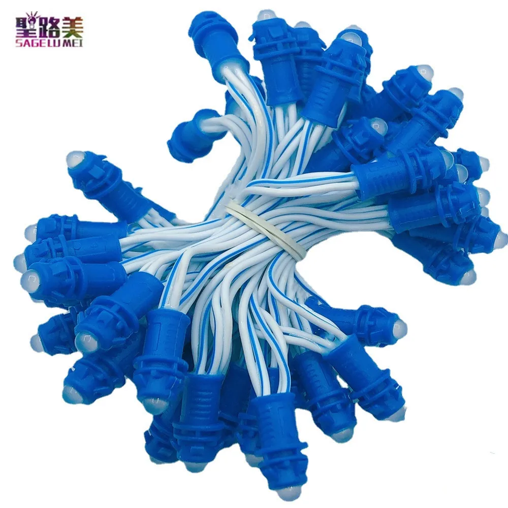 500pcs/ lot F9MM 10cm Led string Single Color Pixel Led Modules DC12V Waterproof Led Pixel Point Light For Led Display Advertise