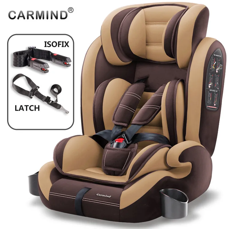 Hot Sale Carmind Child Car Safety Seat for 9 M-12 Y Old with Soft Connector ISOFIX and LATCH Forward-facing Universal Car Seats