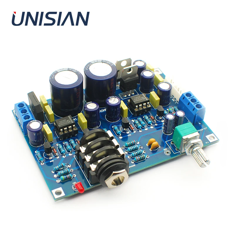 UNISIAN SOLO Headphone Amplifier Board  Dual Ne5534 op-amp Hifi sound quality audio earphone amplifier for headphone