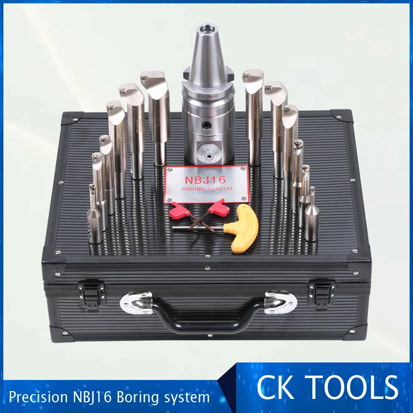 High Precision NBJ16 Boring Head System HSK63A R8 MTA 3 MTA4 MTA5 BT30 BT40 BT50 SK40 NT40 M16 Holder 8pcs 16mm Boring Bar