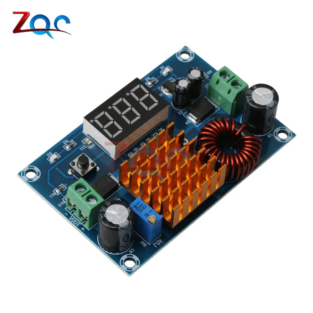 DC 3V-35V to DC 5V-45V Boost Module Digital Voltmeter DC-DC Step Up Module Boost Converter Board 5A Power Adjustable for Voltage