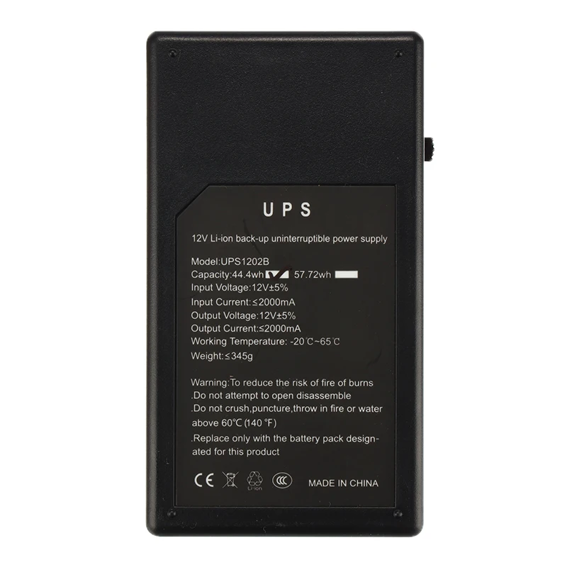 12V 2A 57.72W uniwersalny Mini UPS Backup bateria bezpieczeństwo zasilacz zasilacz awaryjny inteligentny aparat fotograficzny Router bateria
