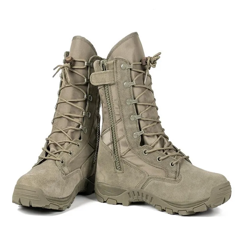 men\'s autumn spring boots Outdoor Sports Light Weight Hiking Shoes Slip-resistant high green black desert training boot 39 46