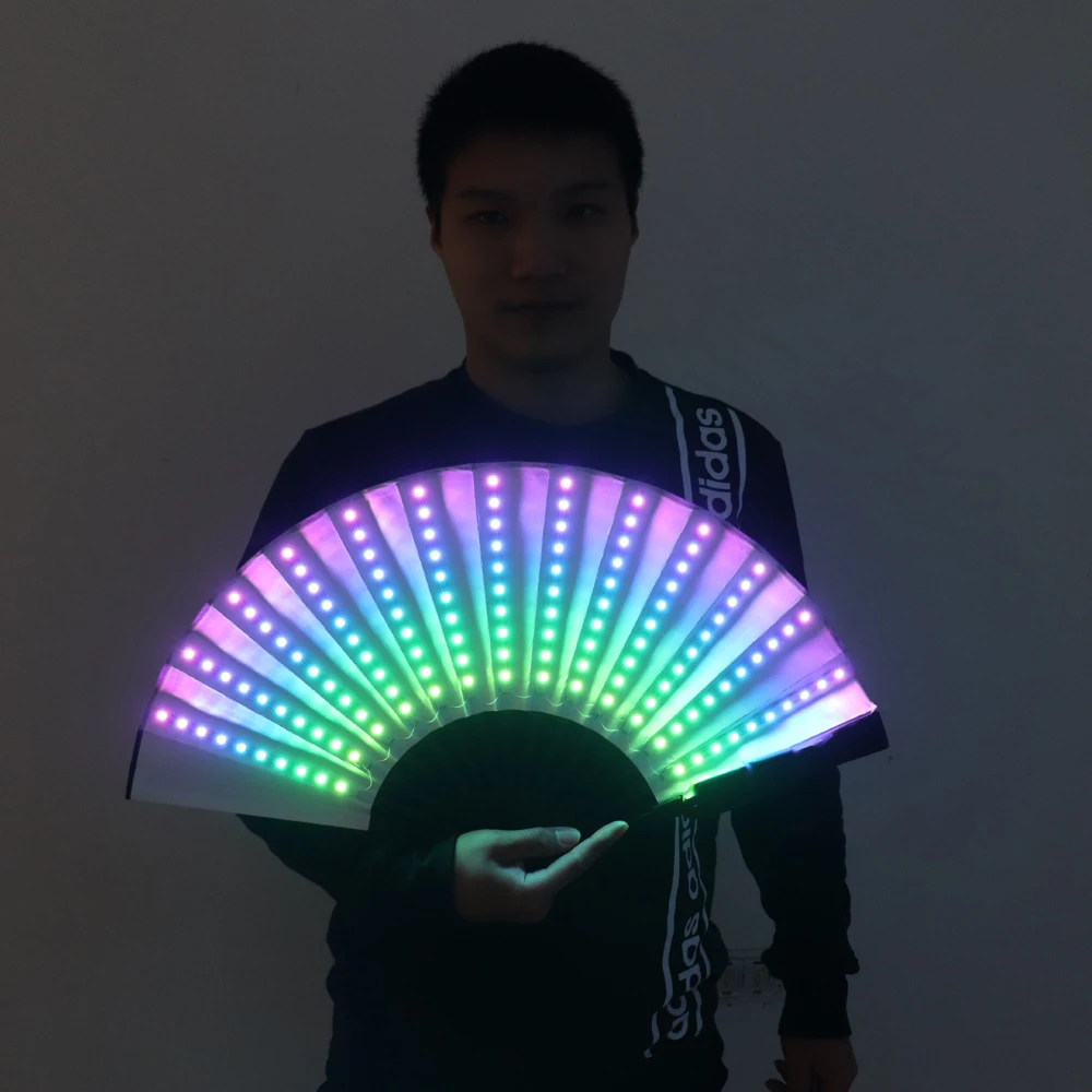 LED Fan Stage Performance Dancing Lights Fans Bar Nightclub EDM Fluorescent Party Performance Props Gift