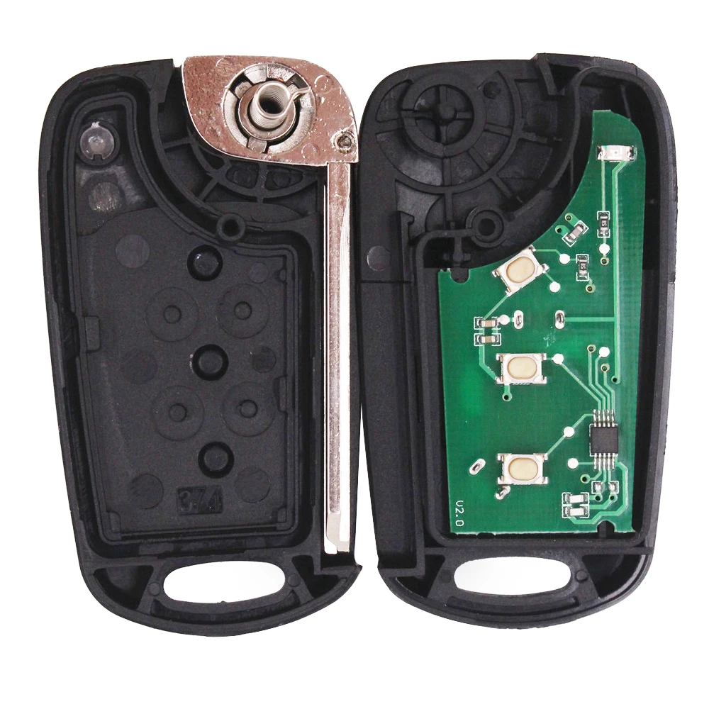 Keyecu CE0682 Model OKA-185T 3 Buttons 433MHz ID46 Chip Flip Remote Car Key Fob for Kia Rio Ceed CeedPro Picanto Sportage