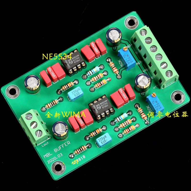 Assembled Core Dual Channel NE5534 OPA Buffer Board HIFI MBL6010D Preamplifier Circuit