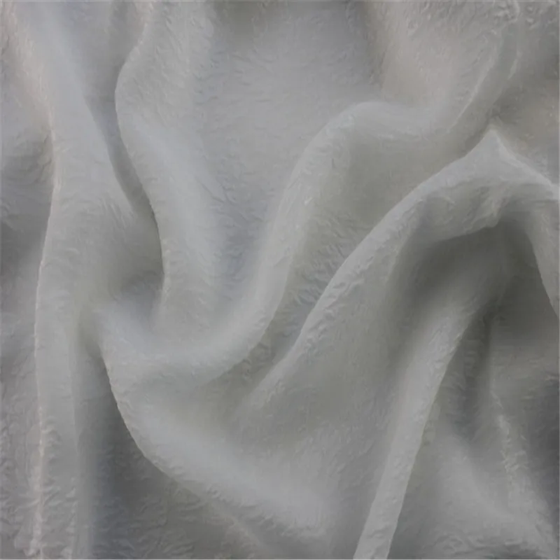 100% Silk Fabric Jacquard Crepe Brocade Silk Material 19momme 114cm Width for Making Advanced Apparel