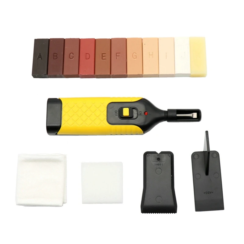 1 Set Laminate Floor Repair Kit 11 Color Wax Blocks for Repair Damaged Flooring Kitchen Worktops