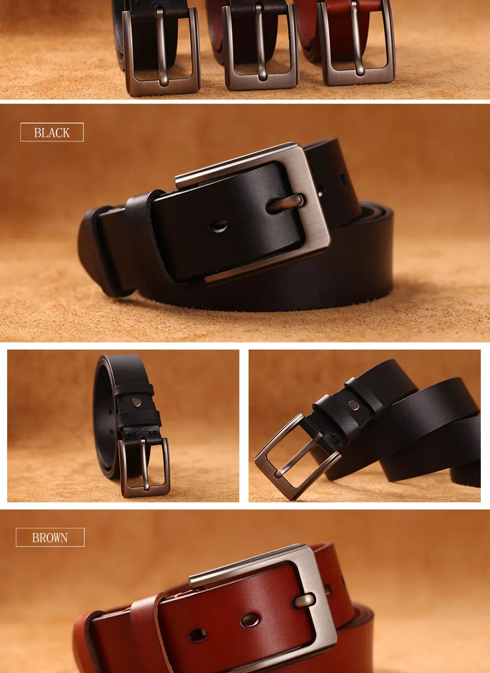 VAMOS KATOAL 100% Genuine Leather Belts For Men High Quality Casual Jeans Belt Cowskin Business Belt Cowboy Waistband