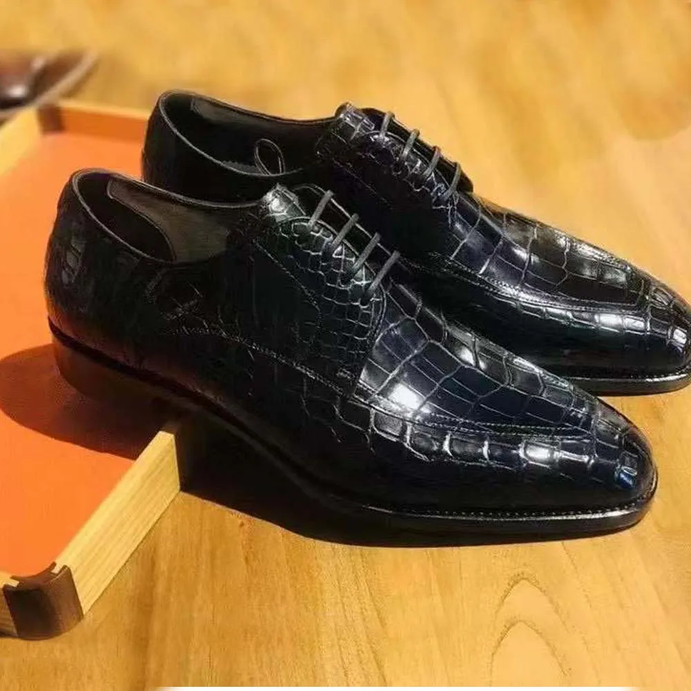 yingshang new men dress shoes male formal shoes men crocodile leather shoes men crocodile leather shoes