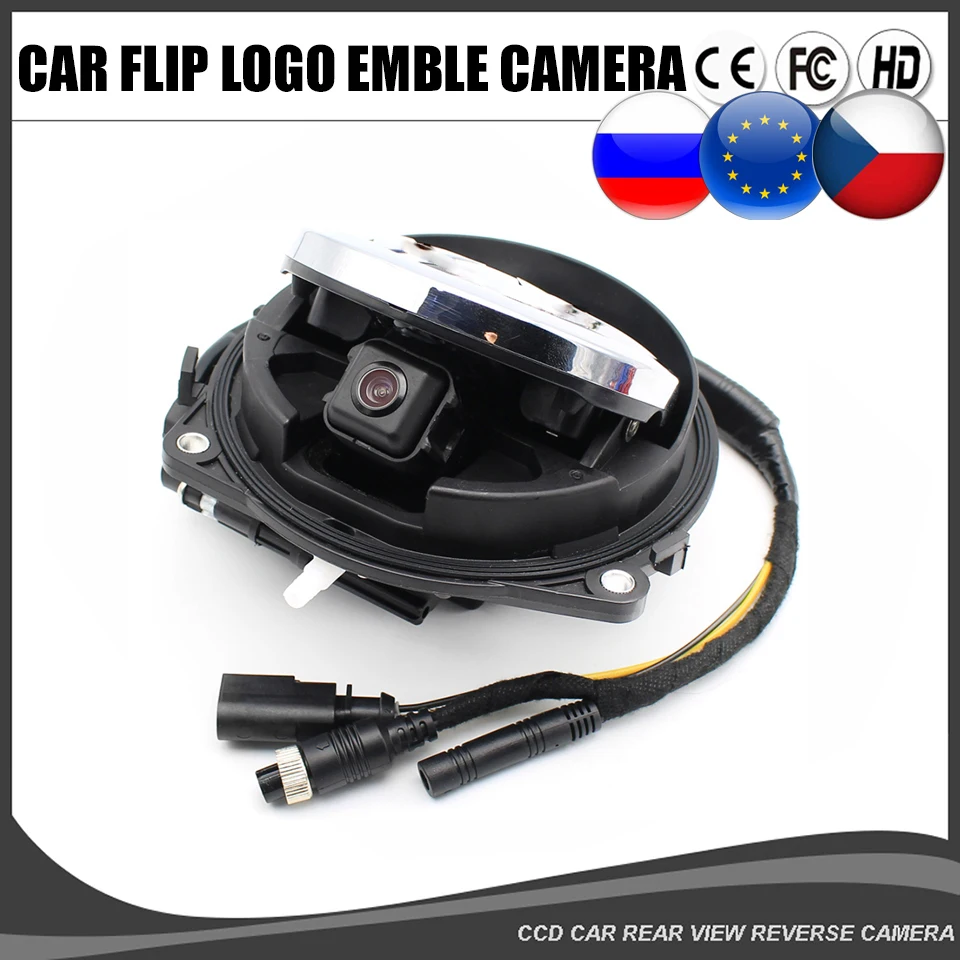 

Flip Badge Backup Camera Emblem Vehicle Rear View Dynamic Parking RGB Static For VW Golf 5/6/7/8 MK6/MK7 Passat cc B6/B7/B8 CCD