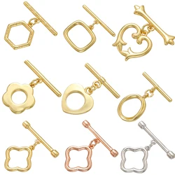 ZHUKOU Oval/heart Brass OT Clasps Hooks for Women Handmade Necklace Bracelet Jewelry Accessories making findings Model: VK100