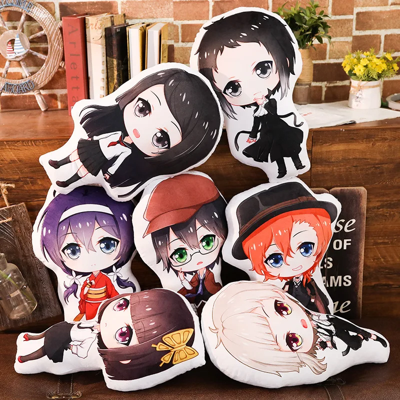 Bungo Stray Dogs Anime Plushies Doll Peripheral Cartoon Manga Nakajima Atsushi Dazai Osamu Pendant Pillow Stuffed Plush Kid Toys