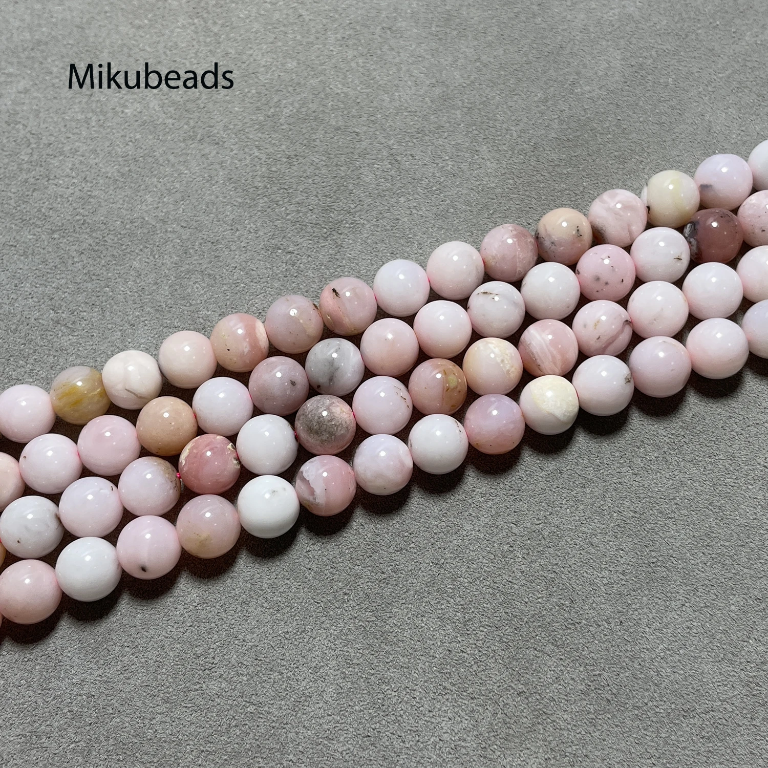 Wholesale Natural 8mm A+ Pink Opal Smooth Round Loose Bead 15