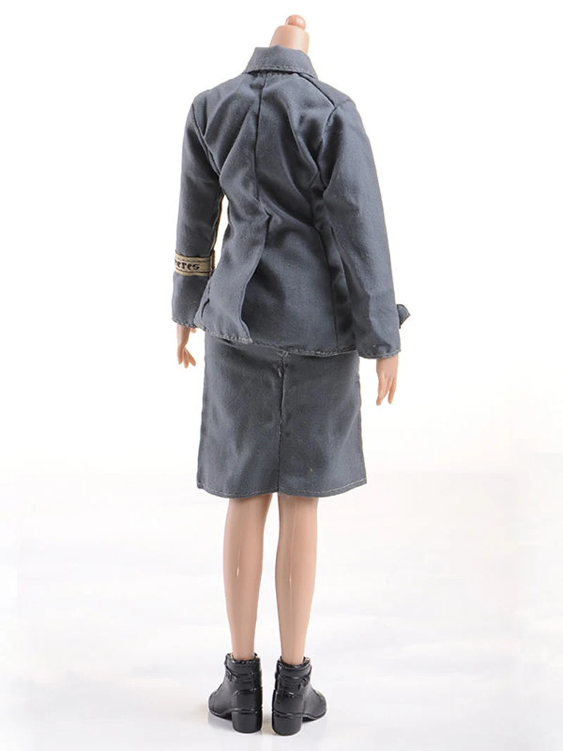 Historisches Uniform-Set im Maßstab 1/6, kurzer Rock, Kleidungsset, Hose, Kleidung, Modell für 12-Zoll-Frauen-Soldatenfigur. – Detail 2