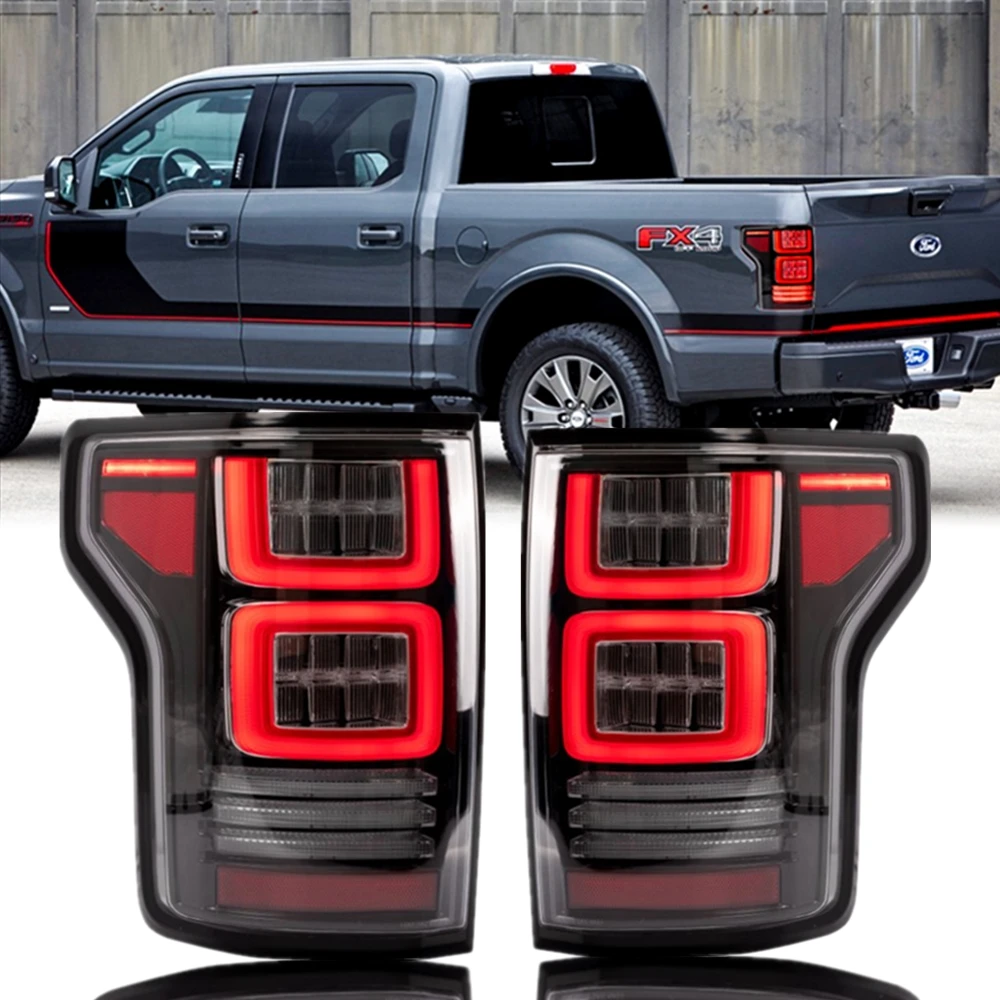 Led Rear Lights For Ford F150 Taillight 2015 2016 2017 2018 F-150 Raptor Car DRL Brake Turn Signal Tail Light Assembly 12V