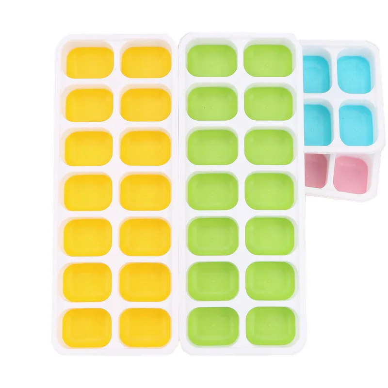 14 Grid Silicone Ice Cube Ice Mould Box Small Freezer Refrigerator Homemade Tray Forms Food Grade Mold For Whiskey Cocktail