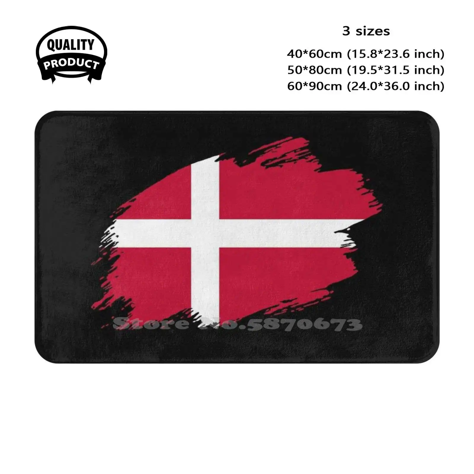 Denmark Danish Flag Flag Soft Cushion Home Carpet Door Mat Car Rug Denmark Danish Flag Copenhagen