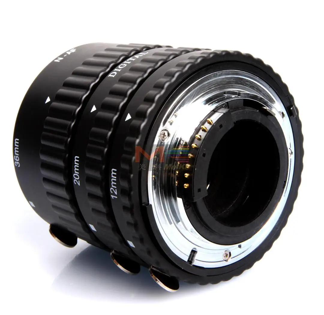 Meike – ensemble de tubes d'extension Macro AF, mise au point automatique, 12, 20, 36mm, bague d'adaptation pour objectif d'appareil photo Nikon Digital SLR
