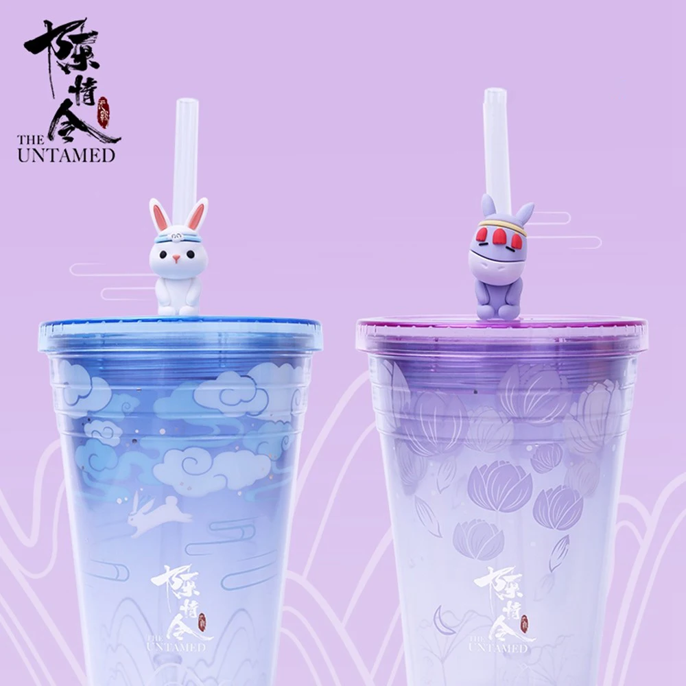 Anime Grandmaster of Demonic Cultivation Lan Wangji Rabbit Drink Cups Water Bottles Drinking Cup Cartoon Student Cup Gifts