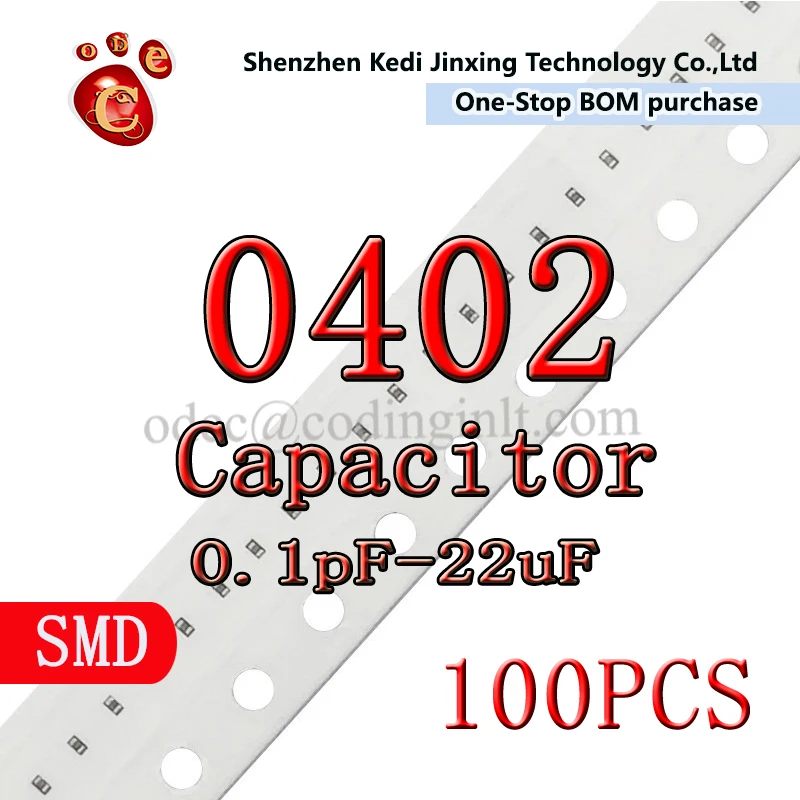 

100PCS 0402 Capacitor 25V 15nF 22nF 27nF 33nF 39nF 47nF 56nF 68nF 82nF 100nF 220nF 470nF 1uF 2.2uF 1005 metric