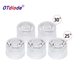 10PCS RGBW LED Lens obiettivo impermeabile 21.8*14mm lenti integrate 25 30 gradi per fai da te 4W 12W RGBW diodo 8pin lampada da palcoscenico