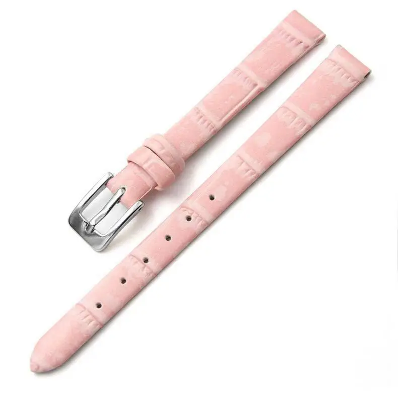 Quality Watch Accessories Belt Women Girls Vintage Watchbands Genuine Leather Strap Watch Band 8mm 10mm Rose Gold Pin Buckle