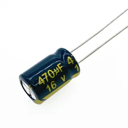 20pcs/lot Q12 470uf16V Low ESR/Impedance high frequency aluminum electrolytic capacitor size 6x12 16V 470uf 20%