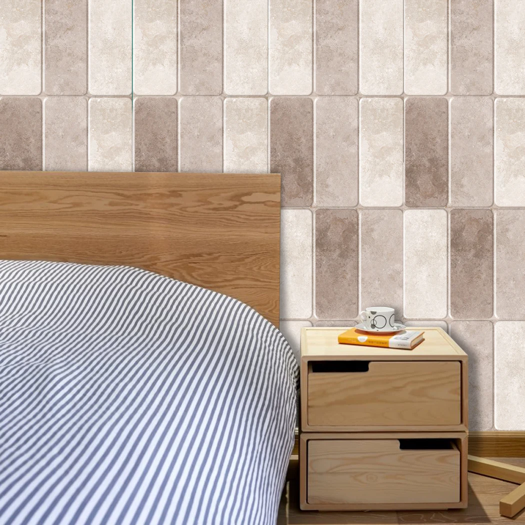 Peel And Stick Wallpaper Beige / light Brown Brick Self-adhesive 3D Wallpaper For Bedroom Living Room Walls Home Decor  Sticker