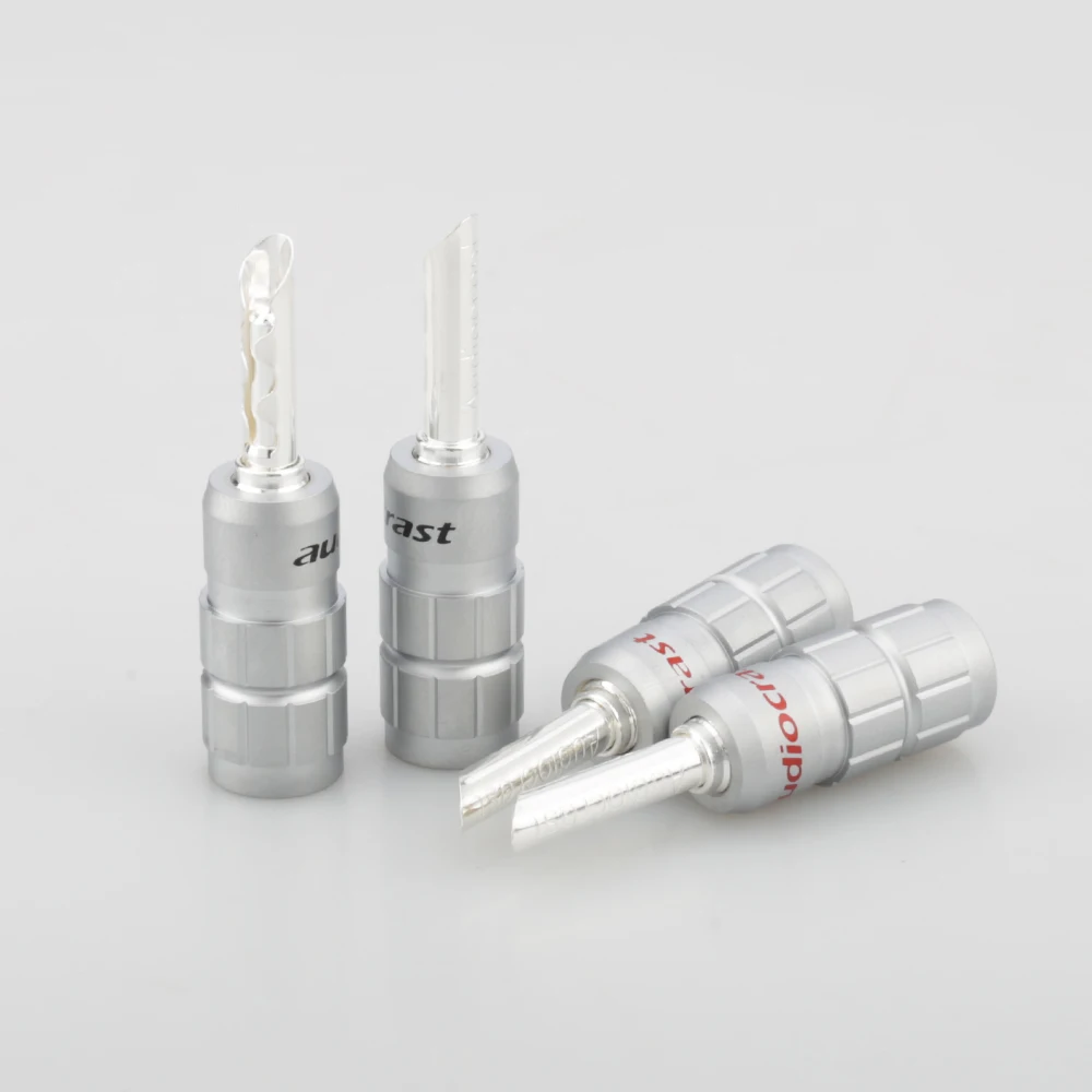 Аудиоколонка с покрытием из чистого серебра 638S, разъем типа «банан» BFA, разъем типа «банан» для акустического кабеля, Hi-Fi усилитель, терминалы