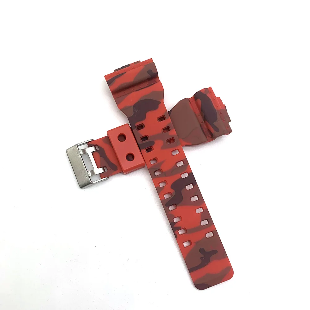 Rubber Watch Strap For G Shock Replacement Black Camouflage Sport Waterproof Watchbands Accessories 16mm Watch Belt