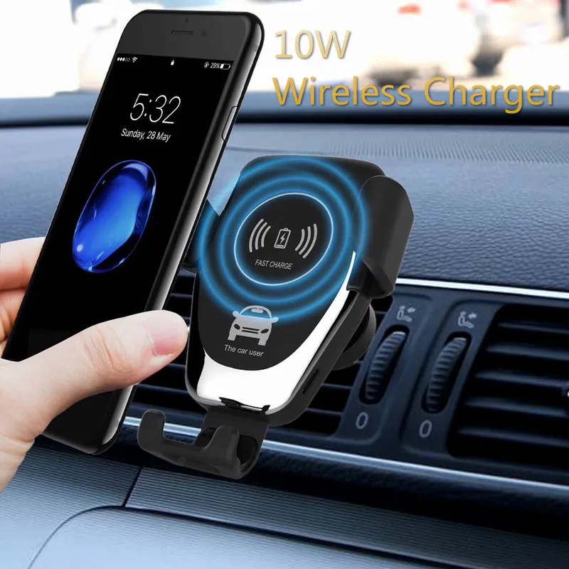 New Car Mount Qi Wireless Charger For IPhone 11 XS MAX X XR 8 Fast Wireless Charging Car Phone Holder For Samsung Note 9 S9 S10