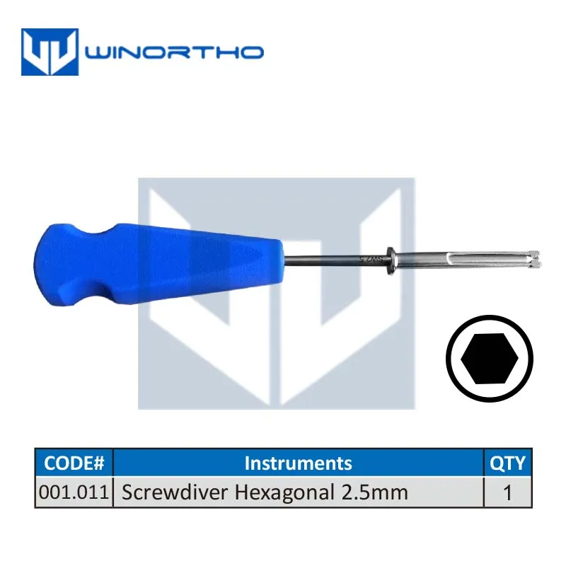 screwdriver hexagonal 2.5mm orthopedic instruments ao synthes small fragment instruments set vet veterianry