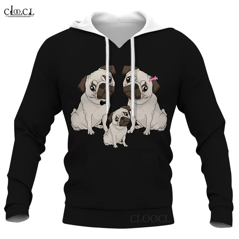 

CLOOCL Newest Popular Animal Pugs 3D Print Men Women Hoodie Sweatshirts Harajuku Fashion Autumn Casual Tops Drop Shipping