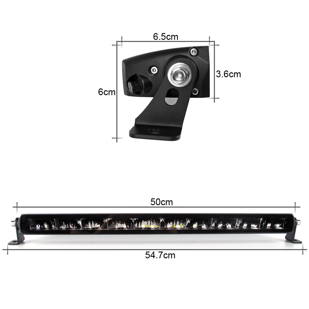 9D Lens 20 Inch Led Work Light Bar Slim For Car 12V 24V 4x4 Offroad SUV ATV 4WD Truck Tractor Flood Beam Driving Barra Lights